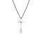 Dominique Cohen tapered diamonds limited edition narrow cross pendant necklace, in 18k black gold<span class='visuallyhidden'>; shop help at 760-978-9297.</span>
